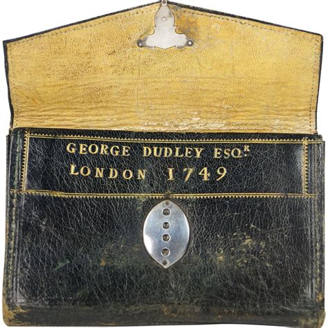 18th Century Leather Portfolio Wallet Letter Case Provenance George Dudley Esq East India ...