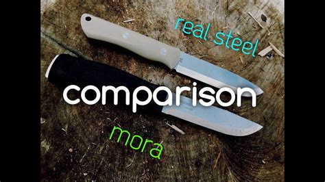 Mora Garberg vs Real Steel Bushcraft 2 Knife Comparison - YouTube