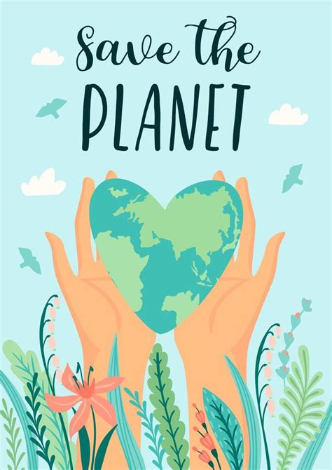 Earth Day Save Nature Poster 1361751 Vector Art at Vecteezy