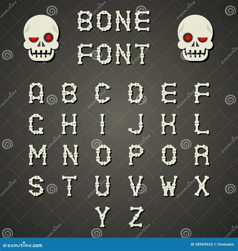 Cartoon Bone Alphabet a To Z Flat Design Font Stock Vector - Illustration of icon, letters: 58969533