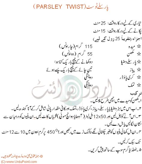 Parsley Toast Tips in Urdu - Urdu Totkay, Gharelo Totkay - Tip No. 31