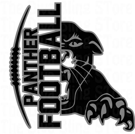 Panther Football 2color SVG File - Etsy | Panthers football, Football shirt designs, Football ...