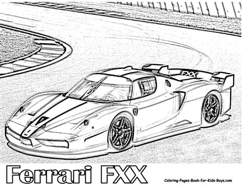 Ferrari coloring pages | Ferrari fxx, Cars coloring pages, Race car ...