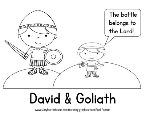 David and Goliath Activities [Free Printables] – Mary Martha Mama