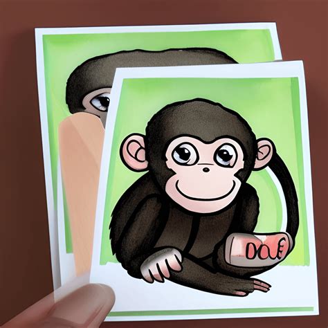 Adorable Monkey Stickers · Creative Fabrica