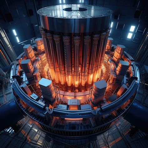 Premium AI Image | Closeup of nuclear reactor core