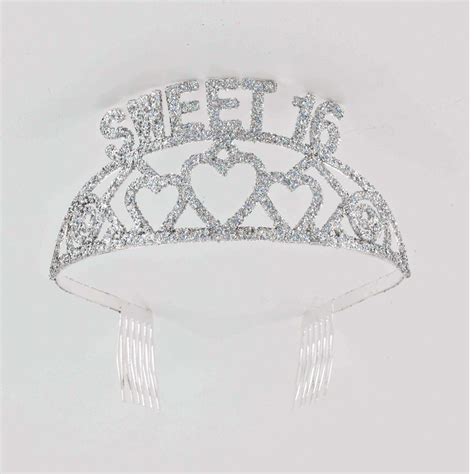 SWEET 16 Silver Glittered Tiara - Cappel's