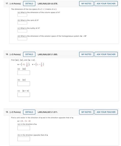 Solved The dimension of the row space of a 3×3 matrix A is 2 | Chegg.com