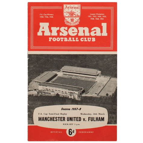 1957-58 FA Cup Semi Final Replay Manchester United vs Fulham 'Munich ...