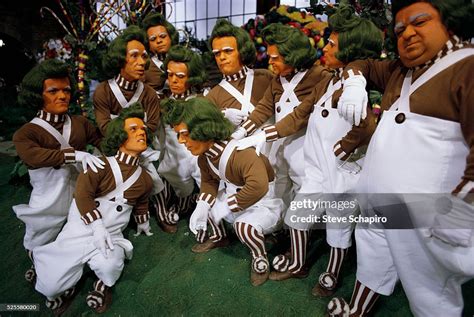 A group of "Oompa Loompa" characters, on the set of the movie,... News ...