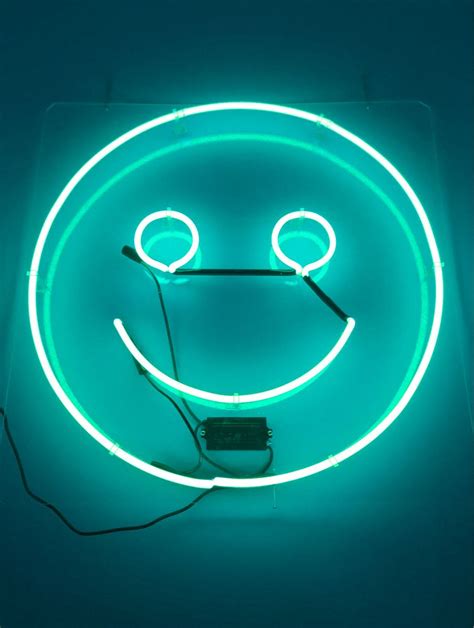 TEAL SMILE NEON SIGN Art Print by MAKEART-STAYSANE - X-Small in 2021 ...