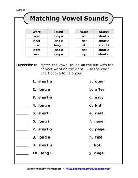 Image result for long short vowel worksheets 2nd grade | Vowel ...