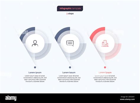 Three step business infographic design template. Vector illustration ...