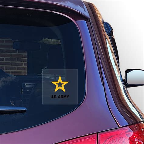 Army Star Logo Clear Sticker Magnet America