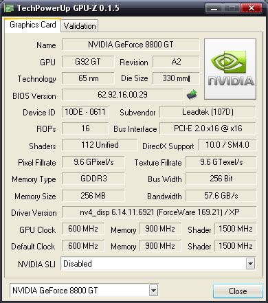 Nvidia Geforce 8800 Gt Specs Geforce 8800 gt 512 mb special edition