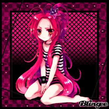 Emo girl anime pink Picture #112187720 | Blingee.com