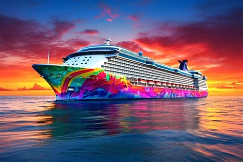 Premium Photo | View of modern and luxury cruise ship