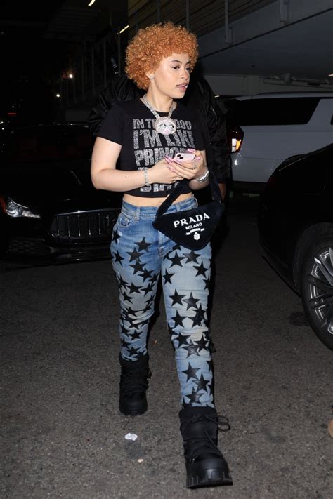 ICE SPICE Arrives at Yung Miami’s Birthday Party at The Classic Cat in West Hollywood 02/04/2023 ...