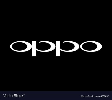 Oppo logo brand phone symbol white design Vector Image