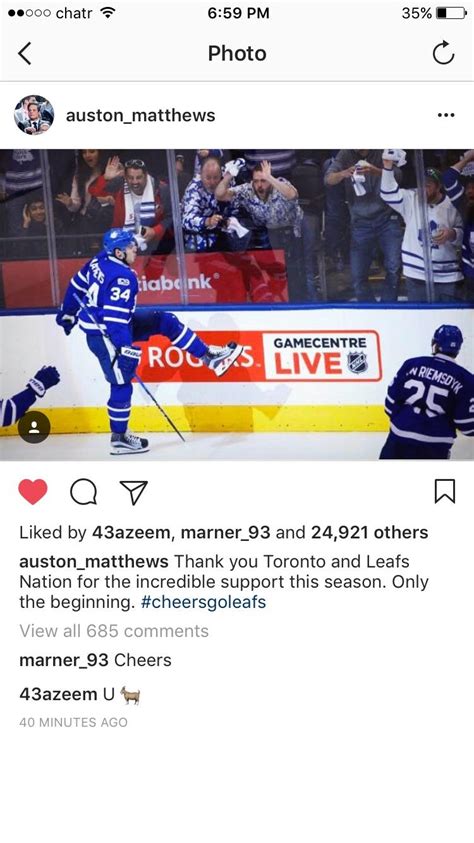 Auston Matthews Instagram post for Leafs Nation. Only the Beginning! : r/leafs