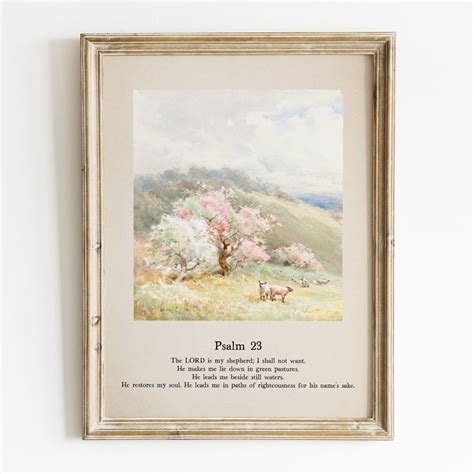 Psalm 23 psalm 23 Wall Art Biblical Art, Modern Catholic Art Christian Artwork Psalm 23 ...