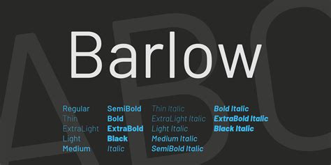 Barlow Font FREE Download & Similar Fonts | FontGet