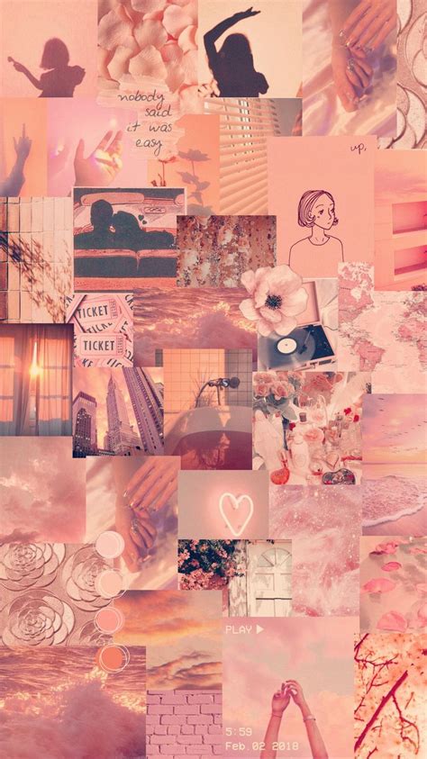 #peach #retro #pink #collage #aesthetic #rosegold #travel #flower | Soyut fotoğrafçılık, Disney ...