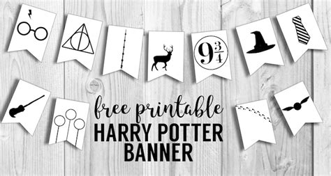 Harry Potter Banner Free Printable Decor - Paper Trail Design