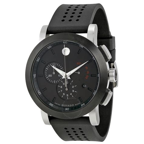 Movado Museum Black PVD Steel Chronograph Men's Watch 0606545 - Museum - Movado - Watches - Jomashop