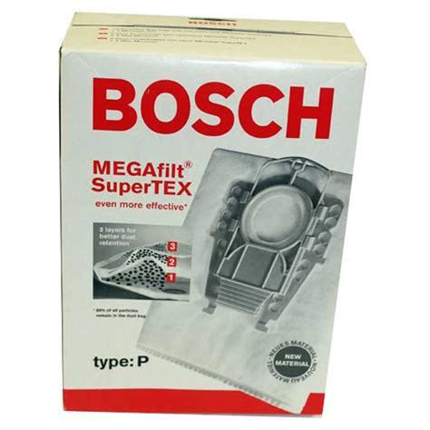 Bosch Type P MegaFilt Vacuum Bags 5 Pack 462586