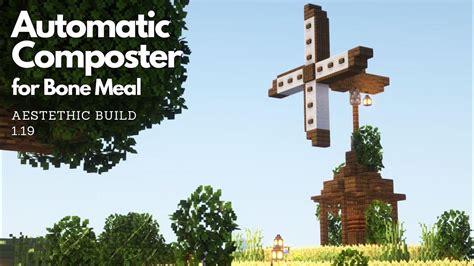 Automatic Composter for Bone Meal Farm | Minecraft Tutorial | Aestethic ...