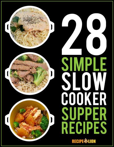 28 Simple Slow Cooker Suppers Free eCookbook | RecipeLion.com