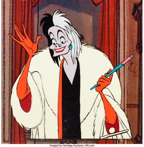 101 Dalmatians Cruella De Vil Production Cel (Walt Disney, | Lot #95176 ...