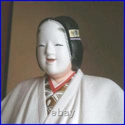 Hakata Doll, Matsukaze Noh, H15.7 with glass case | Wood Glass Case