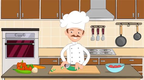 Animated Chef Cooking | Moving Video Background - YouTube