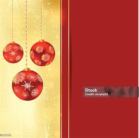 Abstract Winter Christmas Background With Ball Stock Illustration - Download Image Now ...