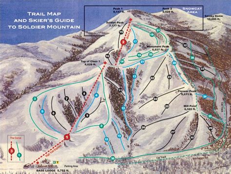 Soldier Mountain Ski Trail Map - Soldier Mountain Camas Idaho 83327 ...