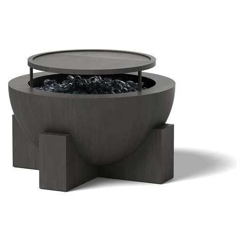 Round Fire Pit - Modern Metal Bowl firepit