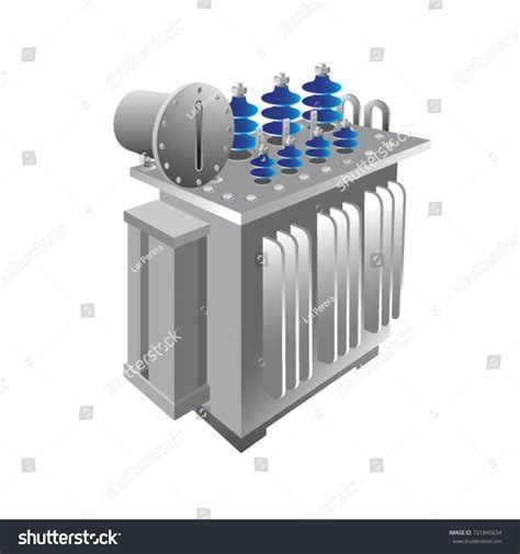 Substation Transformer Colorvector Drawing Stock Vector (Royalty Free ...