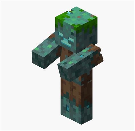 Drowned - Minecraft Drowned, HD Png Download - kindpng