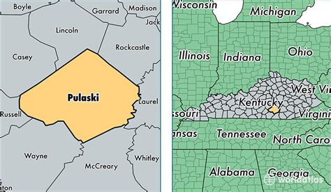 Pulaski County, Kentucky / Map of Pulaski County, KY / Where is Pulaski ...