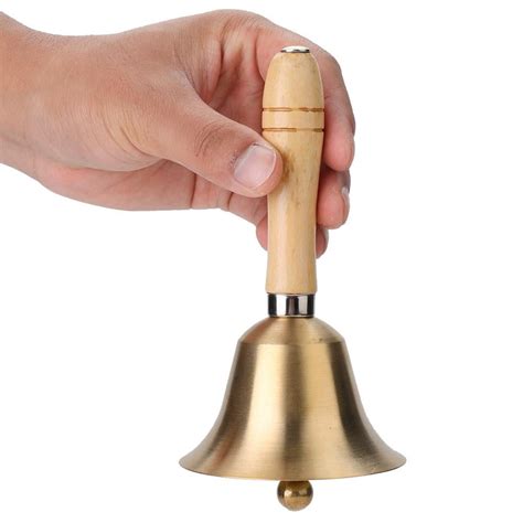 EOTVIA Hand Bell,8CM Multi-functional Hand Bell Handbell with Wooden Handle for School Children ...