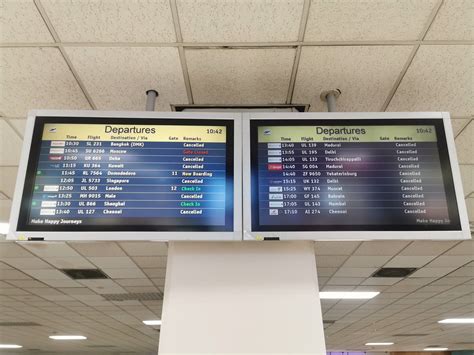 Departures board at Colombo Airport | GallopAroundTheGlobe | Flickr