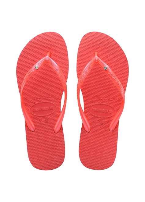 Flip-Flops Red Flip Flops - Havaianas Slim Crystal Sw Coralnew