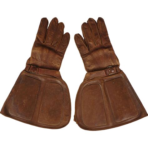 Vintage 1920s or 30s St Lawrence Motorcycle Gloves Gauntlet Style ...