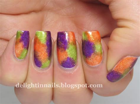 Delight In Nails: 40 Great Nail Art Ideas - Orange, Purple, & Green