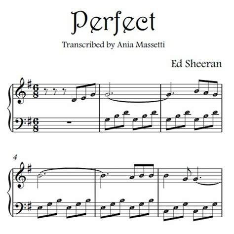 Stream Perfect by Ed Sheeran cover arranged by piano teacher by Piano Sheet Music | Listen ...