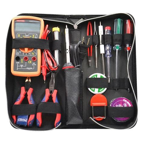 Electrical Electrician Tool Kit 15-Piece Set Digital Multimeter ...