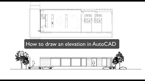 How to draw an elevation in autocad - YouTube