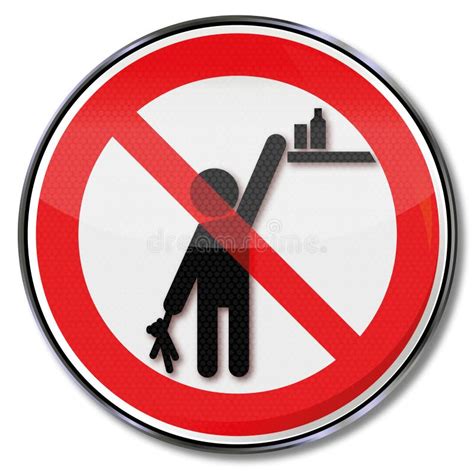 Danger Please Keep Out of Reach from Children Stock Vector - Illustration of pictogram, goods ...